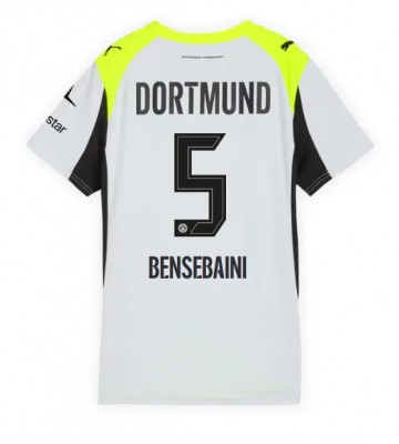 Borussia Dortmund Ramy Bensebaini #5 Udebanetrøje Dame 2025-26 Kortærmet